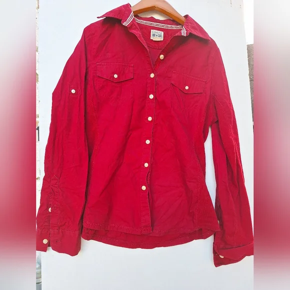 Converse Red Long Sleeve Shirt Women's Size Small - Picture 3 of 7